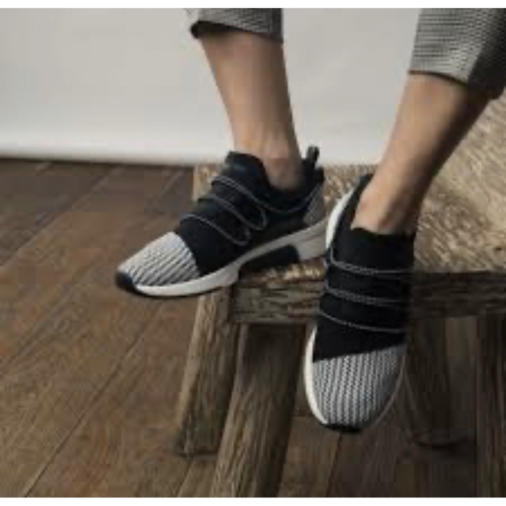 EUC Mark Nason Mens 10 Sneakers Black White Houndstooth Bungee Casual Designer